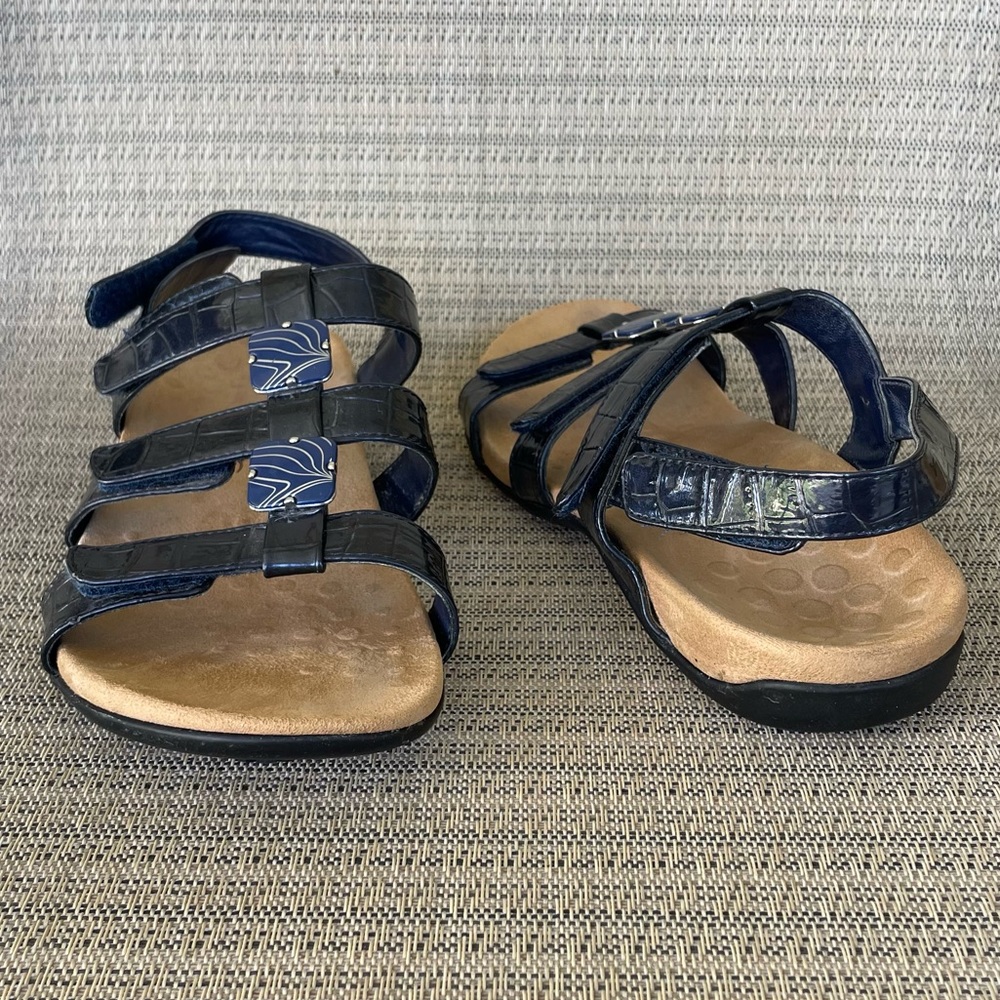 Vionic Amber Navy Back Strap Sandals Orthodic Size 8